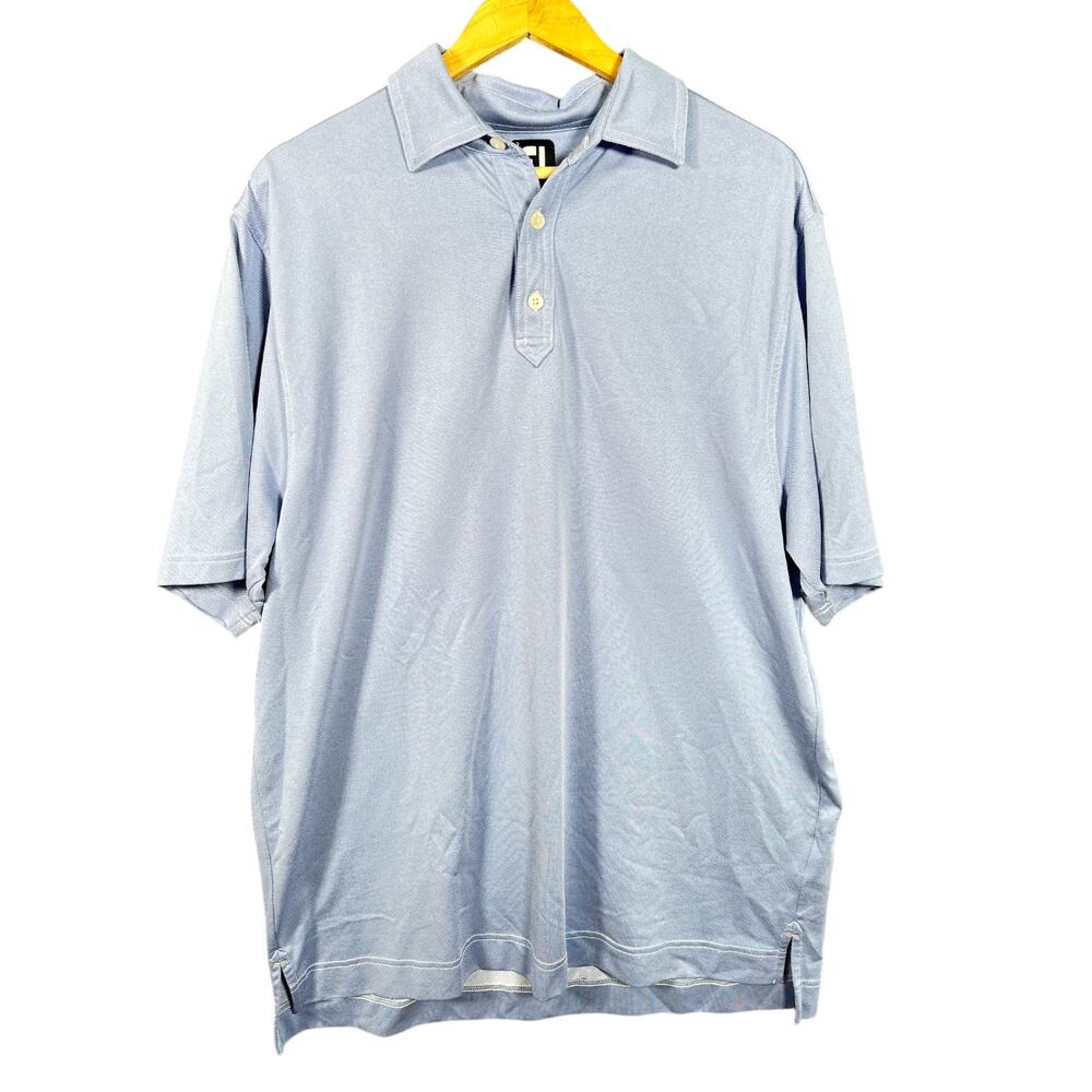 FootJoy FB Golf‎ Polo Blue Short Sleeve Shirt Men's Size X-Large Knit